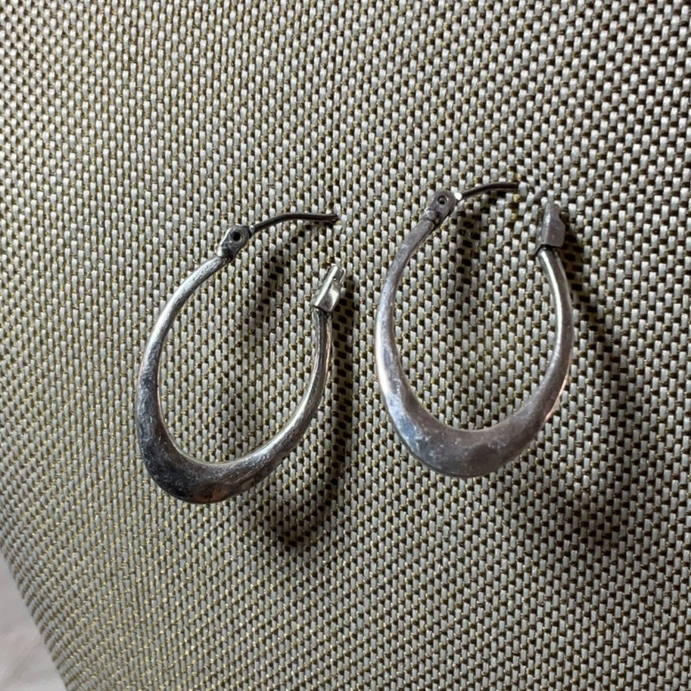 Lucky Brand silver hoop earrings